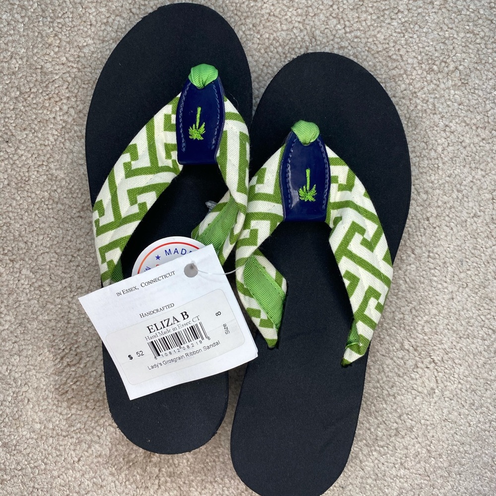 Eliza B. Lady’s Grosgrain Ribbon Sandal Palm Green